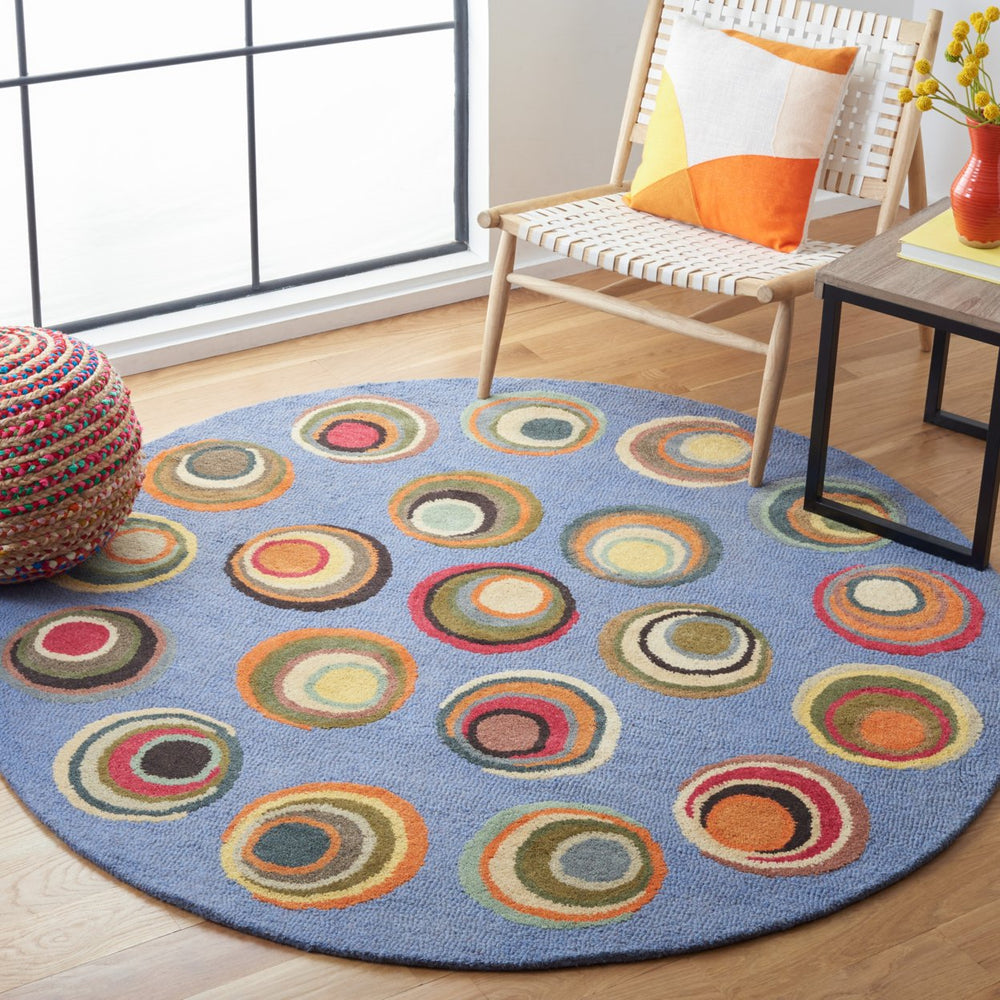 SAFAVIEH Soho Collection SOH921B Handmade Blue/Multi Rug Image 2