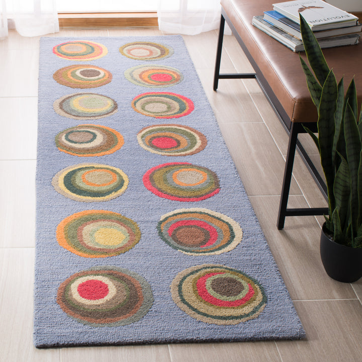 SAFAVIEH Soho Collection SOH921B Handmade Blue/Multi Rug Image 3