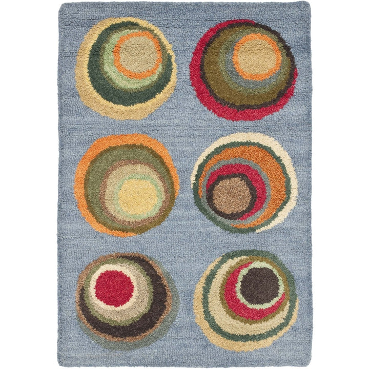 SAFAVIEH Soho Collection SOH921B Handmade Blue/Multi Rug Image 1