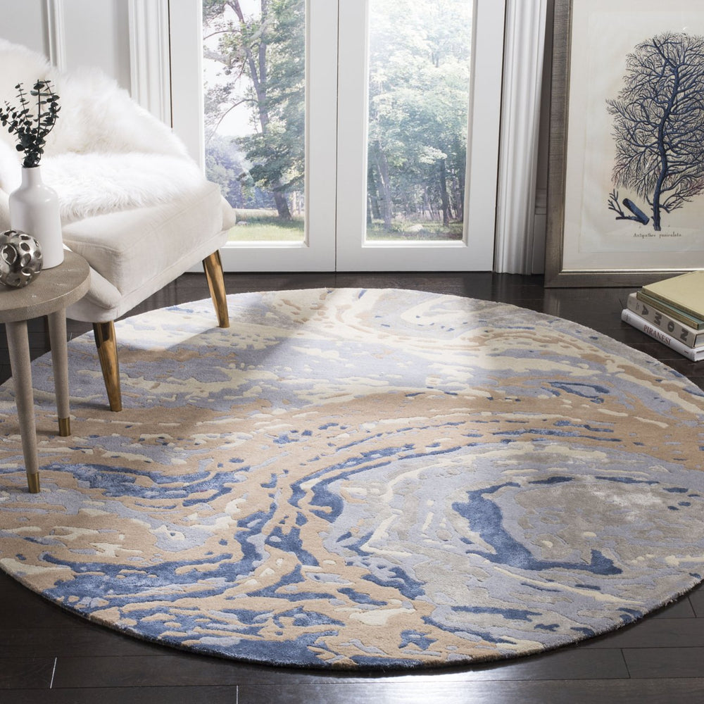 SAFAVIEH Soho Collection SOH971A Handmade Grey/Beige Rug Image 2