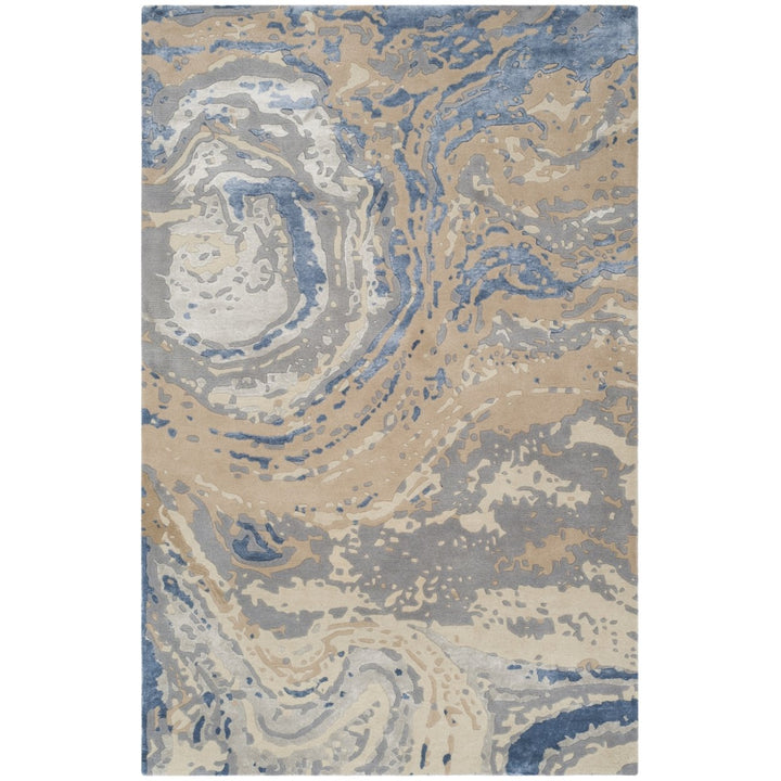 SAFAVIEH Soho Collection SOH971A Handmade Grey/Beige Rug Image 10