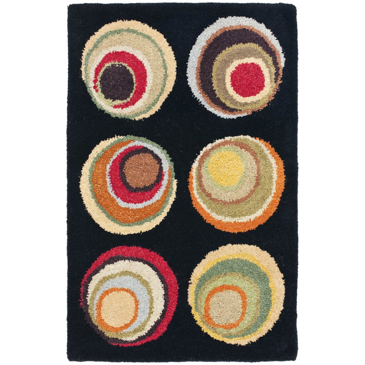 SAFAVIEH Soho SOH921A Handmade Black / Multi Rug Image 1