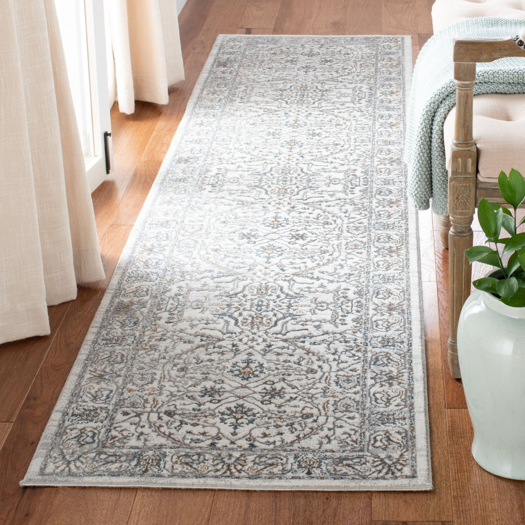 SAFAVIEH Sonoma Collection SON350A Ivory / Grey Rug Image 3