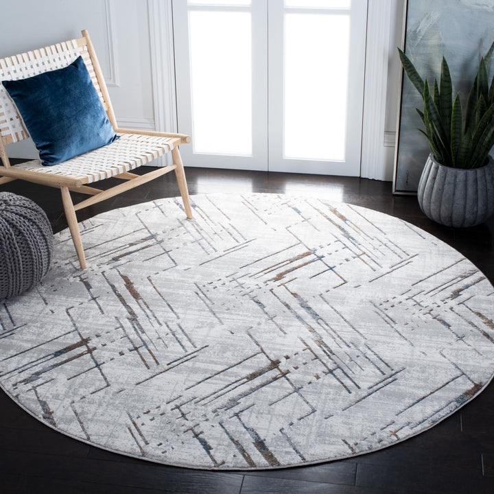 SAFAVIEH Sonoma Collection SON376A Ivory / Grey Rug Image 2