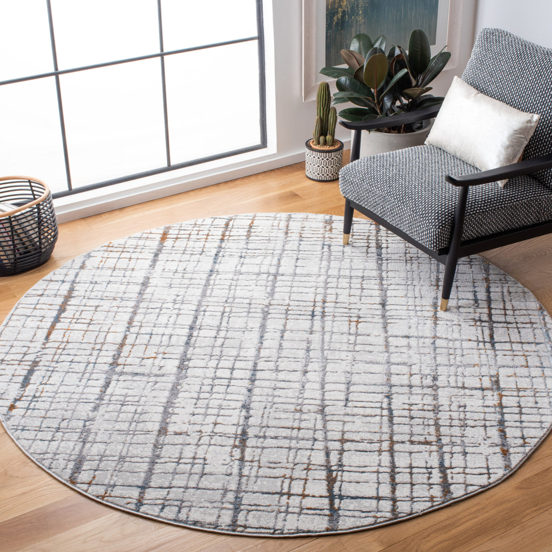 SAFAVIEH Sonoma Collection SON399A Ivory / Grey Rug Image 2