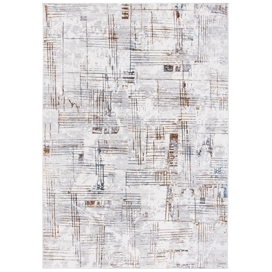 SAFAVIEH Sonoma Collection SON379F Grey / Ivory Rug Image 1