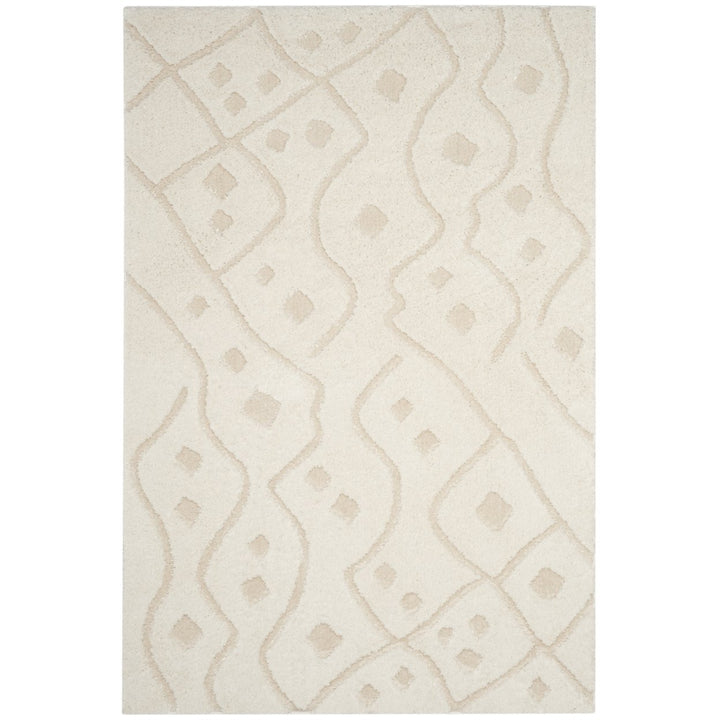 SAFAVIEH Sparta Shag Collection SPG511D Ivory / Beige Rug Image 1