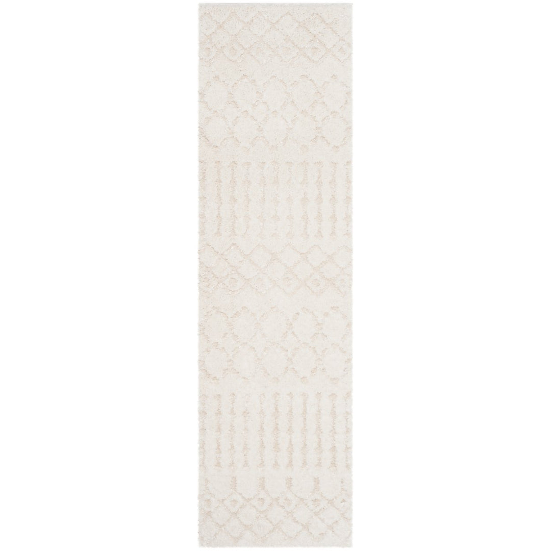 SAFAVIEH Sparta Shag Collection SPG509B Creme / Creme Rug Image 1