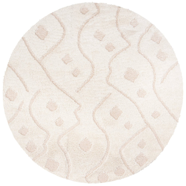 SAFAVIEH Sparta Shag Collection SPG511D Ivory / Beige Rug Image 4