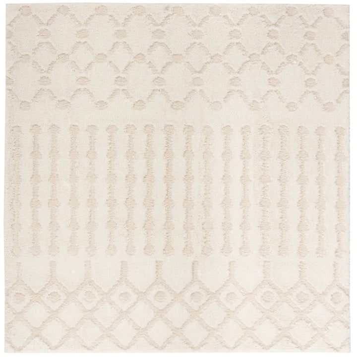 SAFAVIEH Sparta Shag Collection SPG509B Creme / Creme Rug Image 1