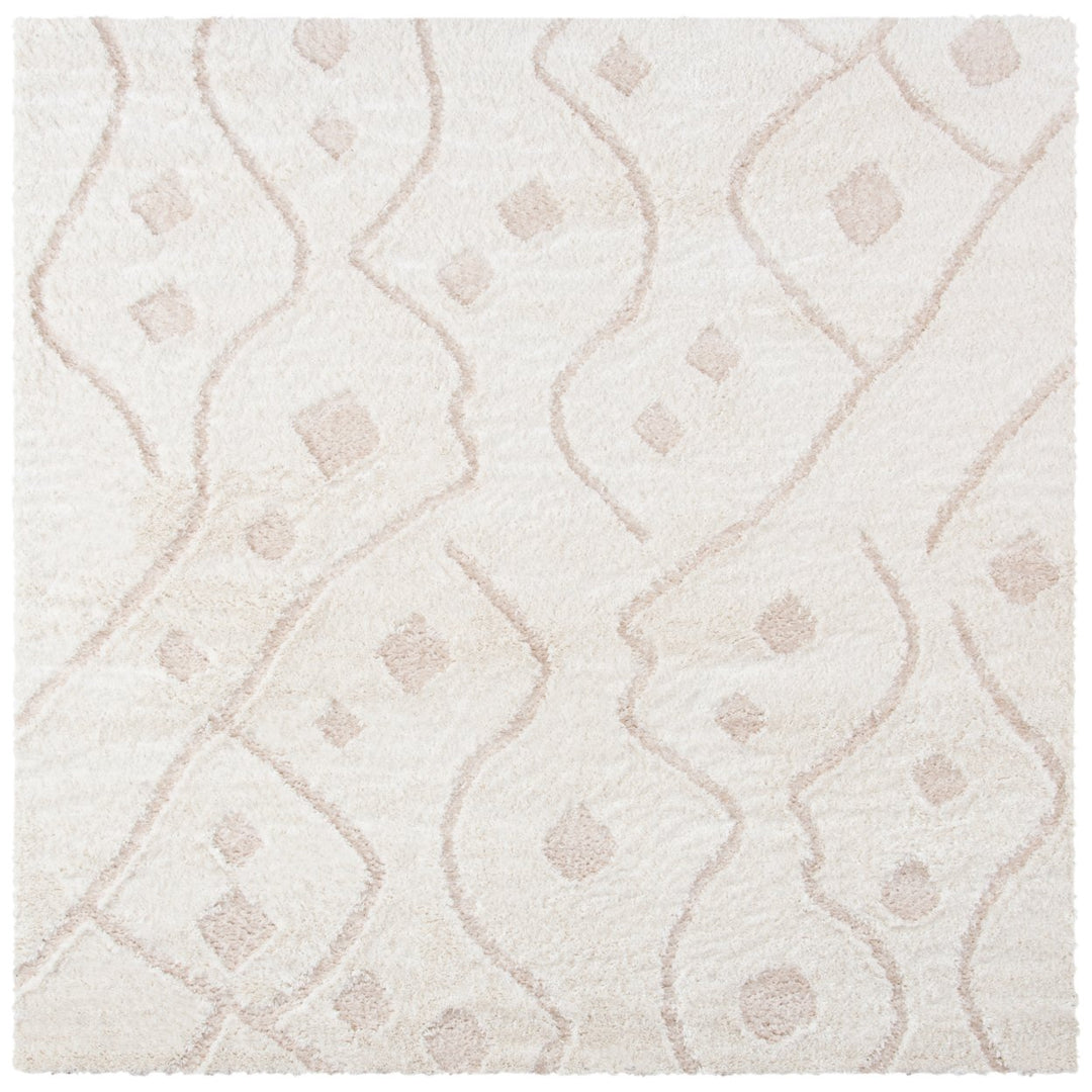 SAFAVIEH Sparta Shag Collection SPG511D Ivory / Beige Rug Image 6