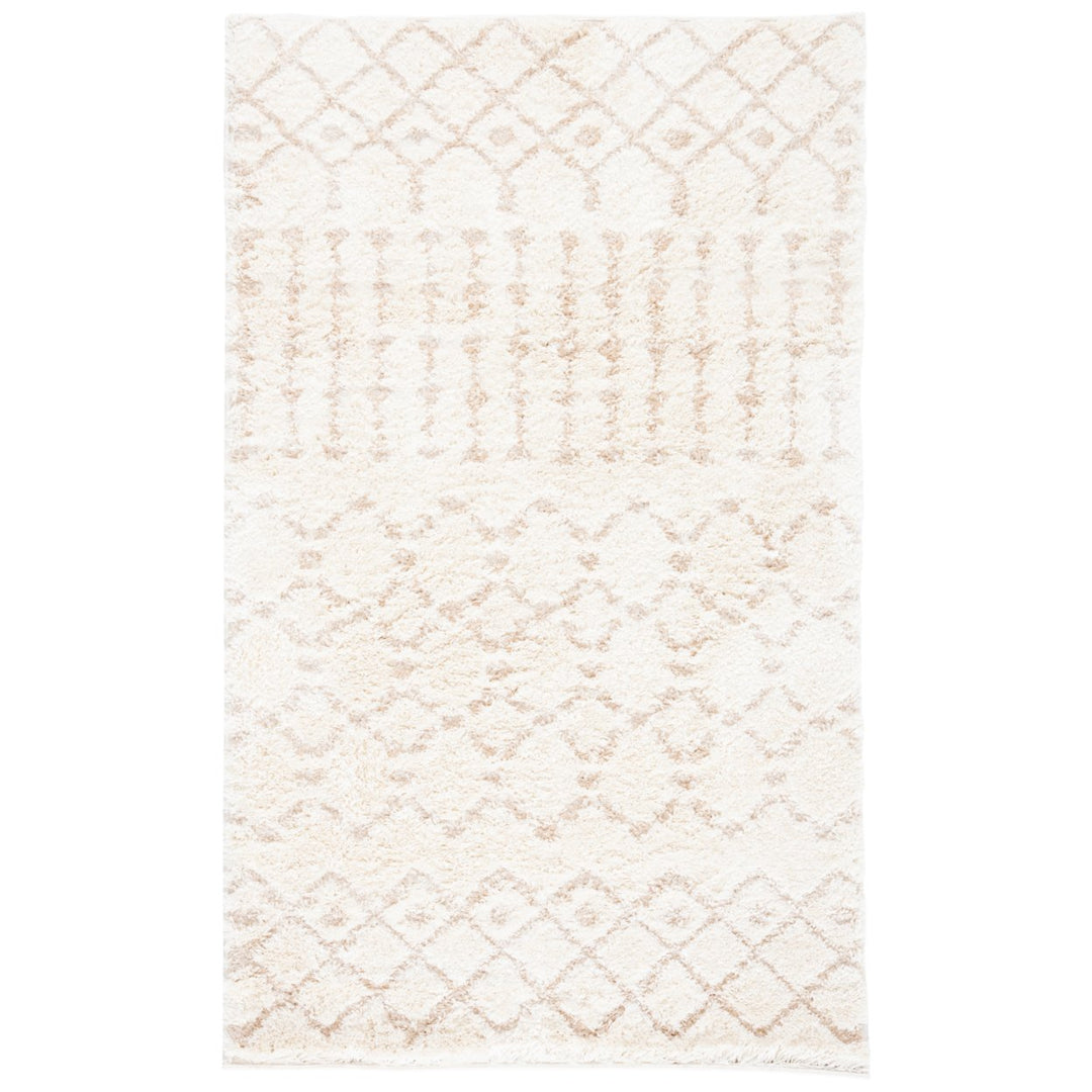 SAFAVIEH Sparta Shag Collection SPG509B Creme / Creme Rug Image 1