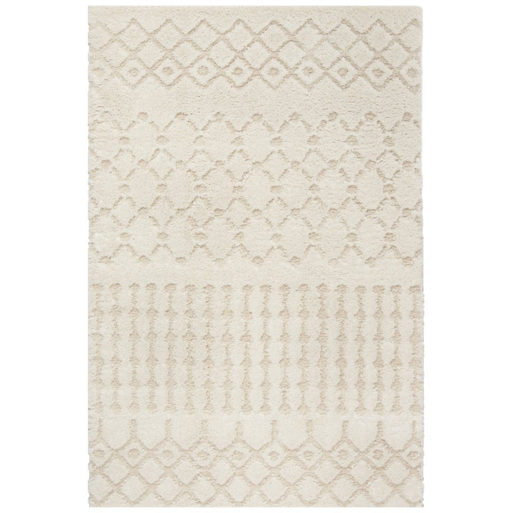 SAFAVIEH Sparta Shag Collection SPG509B Creme / Creme Rug Image 1