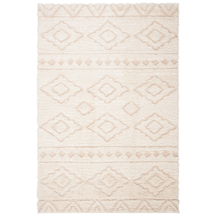 SAFAVIEH Sparta Shag Collection SPG513D Ivory / Beige Rug Image 4