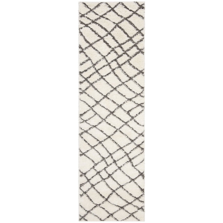 SAFAVIEH Sparta Shag Collection SPG512C Ivory / Grey Rug Image 1