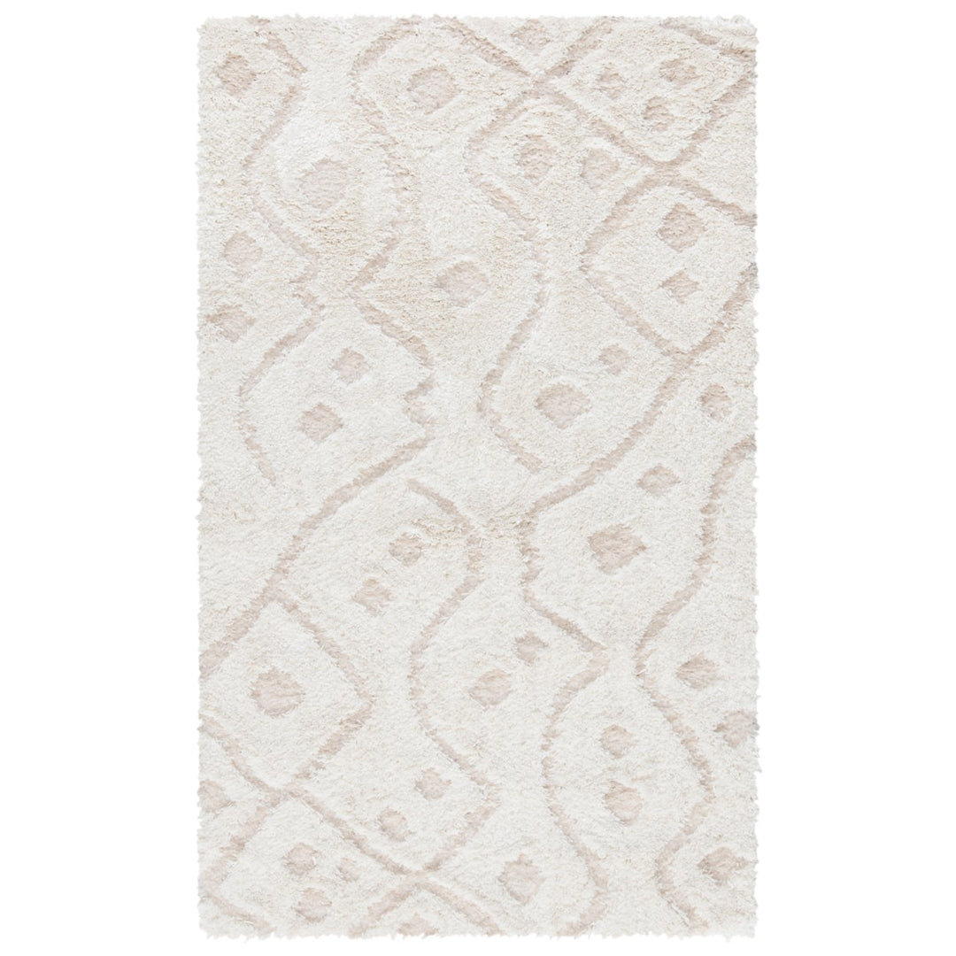 SAFAVIEH Sparta Shag Collection SPG511D Ivory / Beige Rug Image 1