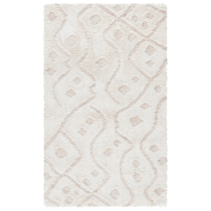 SAFAVIEH Sparta Shag Collection SPG511D Ivory / Beige Rug Image 1