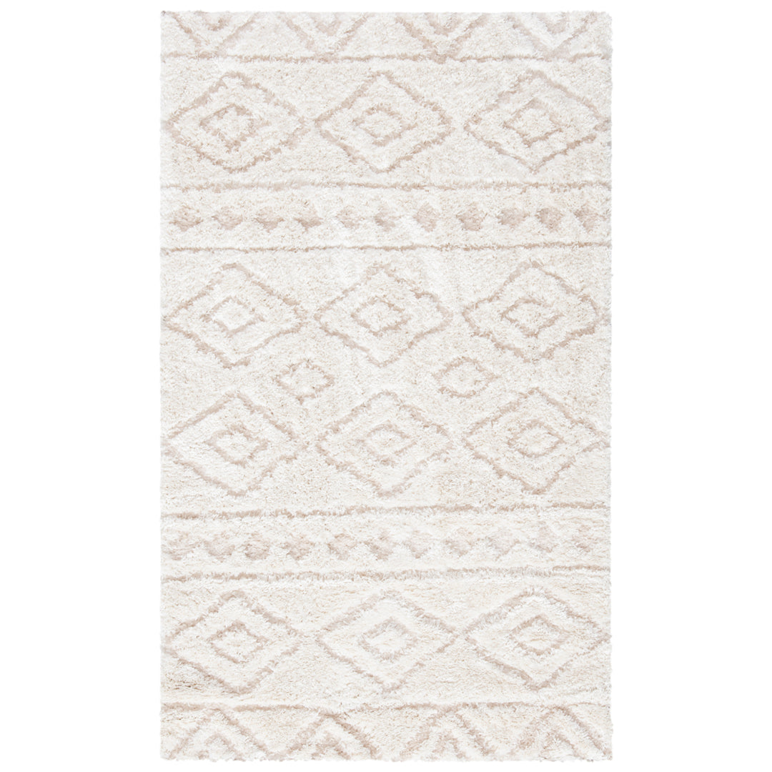 SAFAVIEH Sparta Shag Collection SPG513D Ivory / Beige Rug Image 3