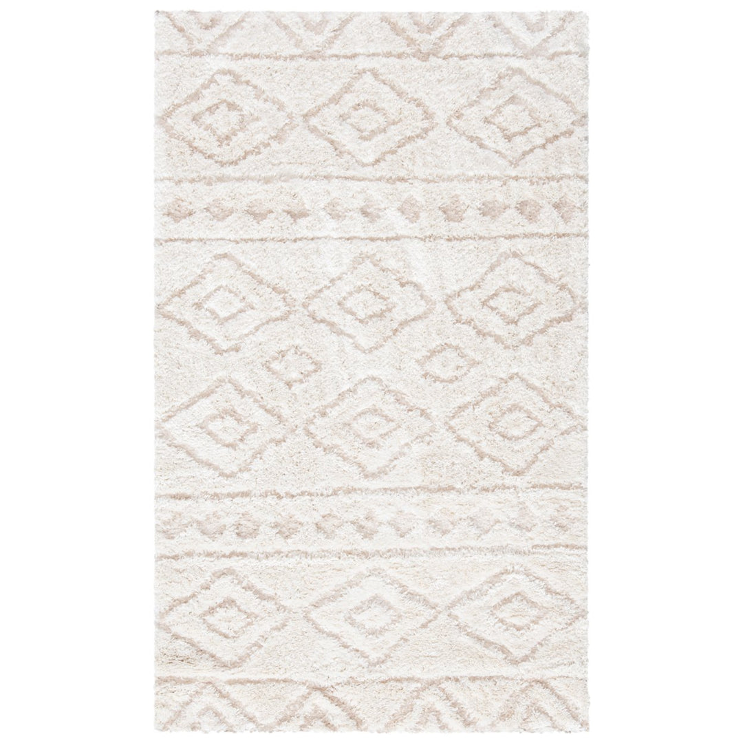 SAFAVIEH Sparta Shag Collection SPG513D Ivory / Beige Rug Image 1