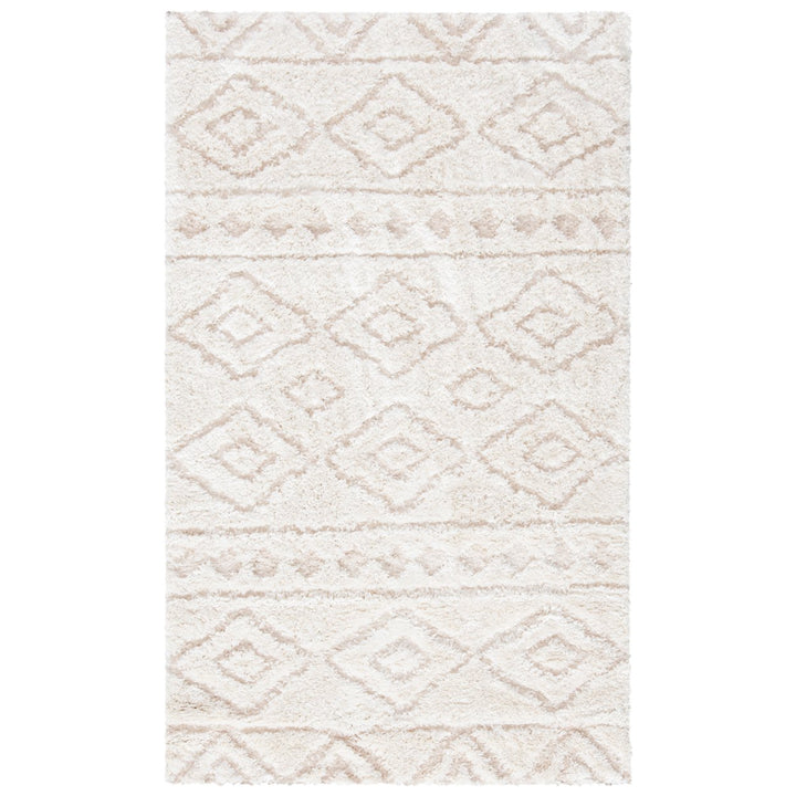 SAFAVIEH Sparta Shag Collection SPG513D Ivory / Beige Rug Image 1