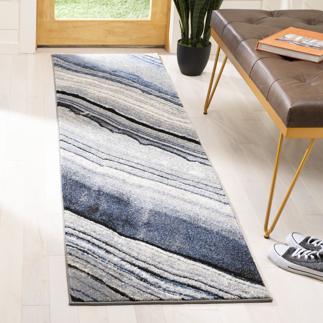 SAFAVIEH Spirit Collection SPR120M Blue / Grey Rug Image 3