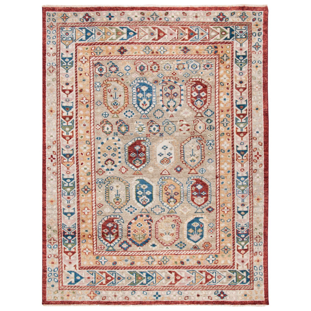 SAFAVIEH SRK103B Samarkand Beige / Red Image 2