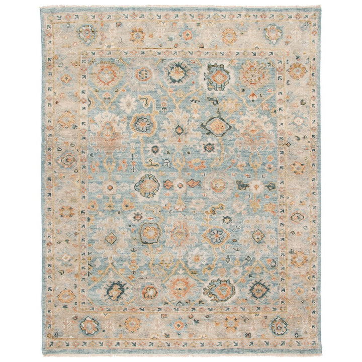 SAFAVIEH Samarkand SRK126M Hand-knotted Blue / Beige Rug Image 1