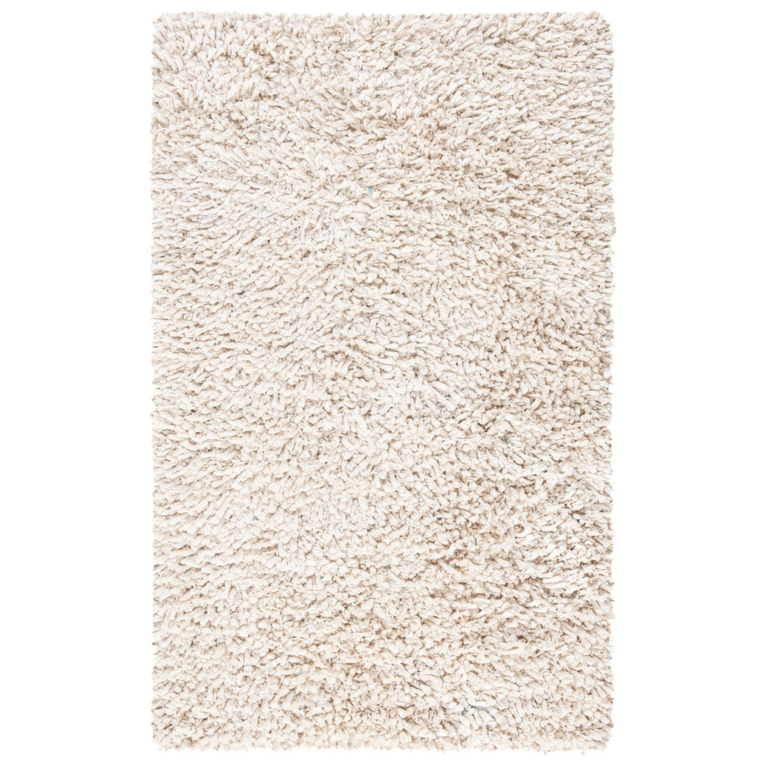 SAFAVIEH Sheep Shag Collection SSG212A Handwoven Ivory Rug Image 1