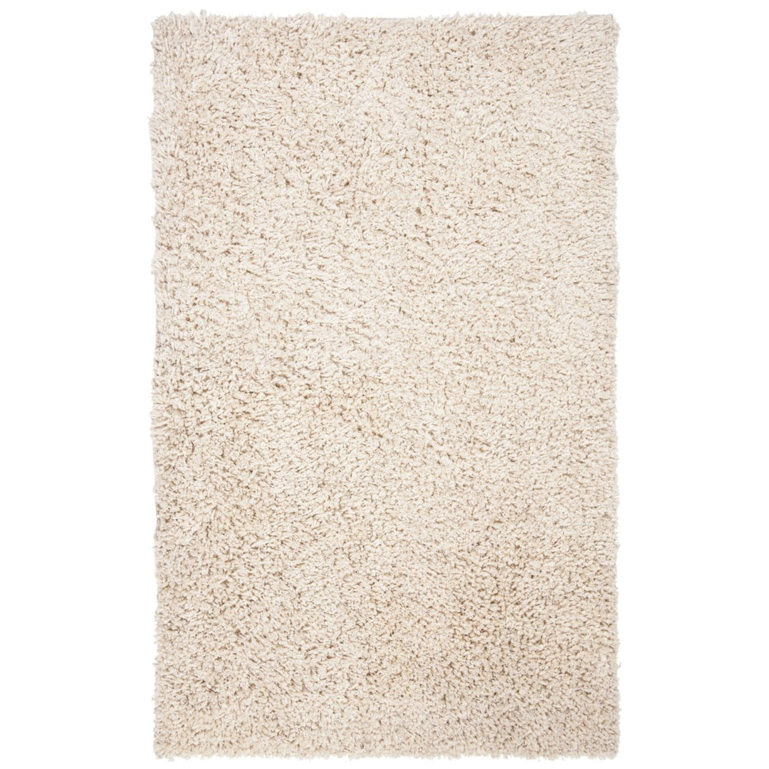 SAFAVIEH Sheep Shag Collection SSG212A Handwoven Ivory Rug Image 1