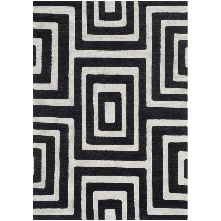 SAFAVIEH STF497B Santa Fe Silver / Black Image 1