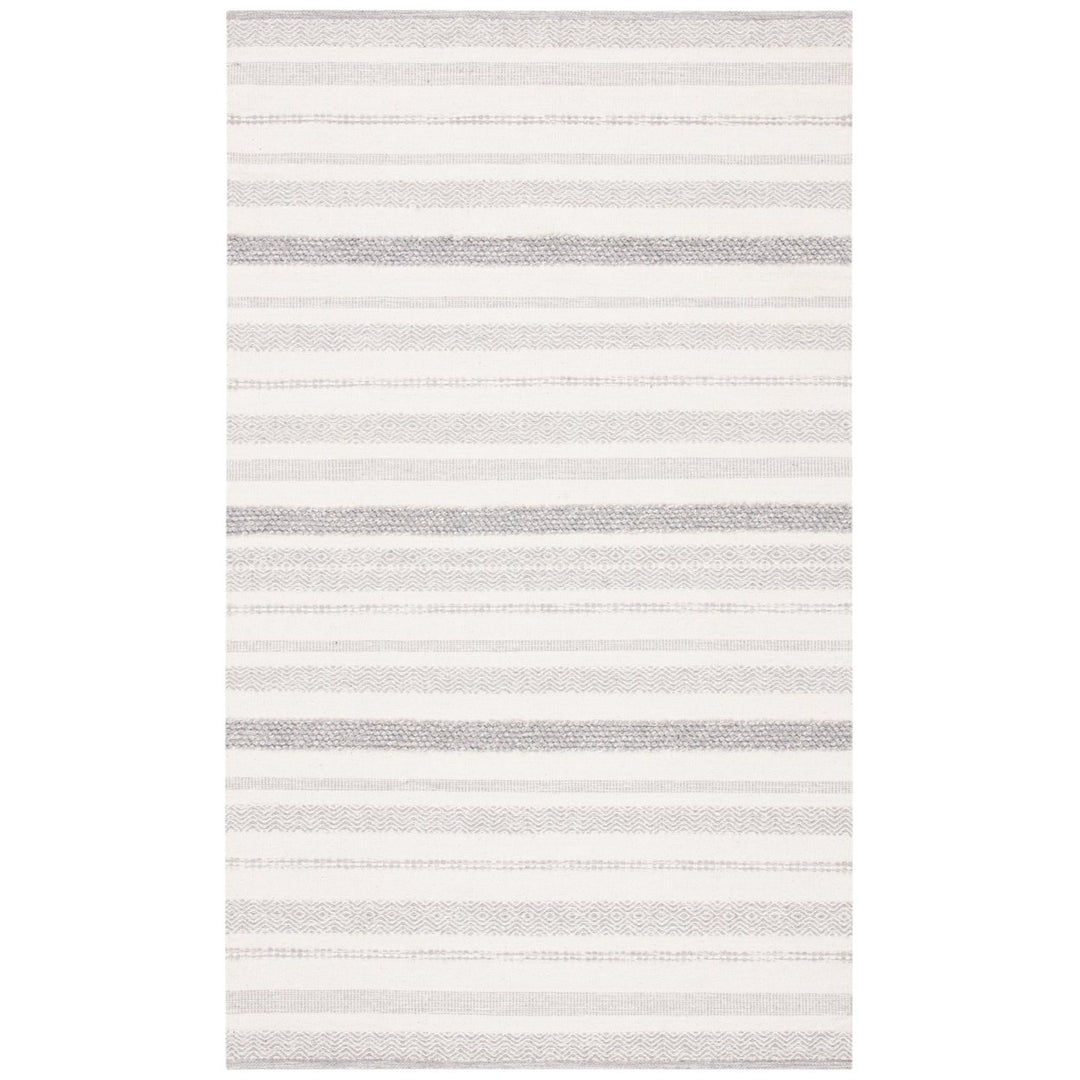 SAFAVIEH Striped Kilim STK501A Handwoven Ivory /Grey Rug Image 1