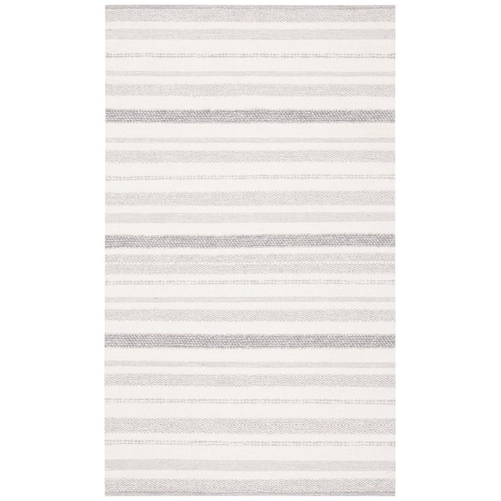 SAFAVIEH Striped Kilim STK501A Handwoven Ivory /Grey Rug Image 1