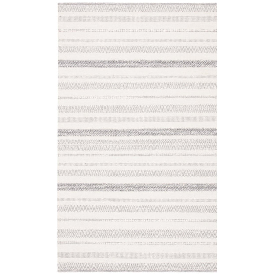 SAFAVIEH Striped Kilim STK501A Handwoven Ivory /Grey Rug Image 1