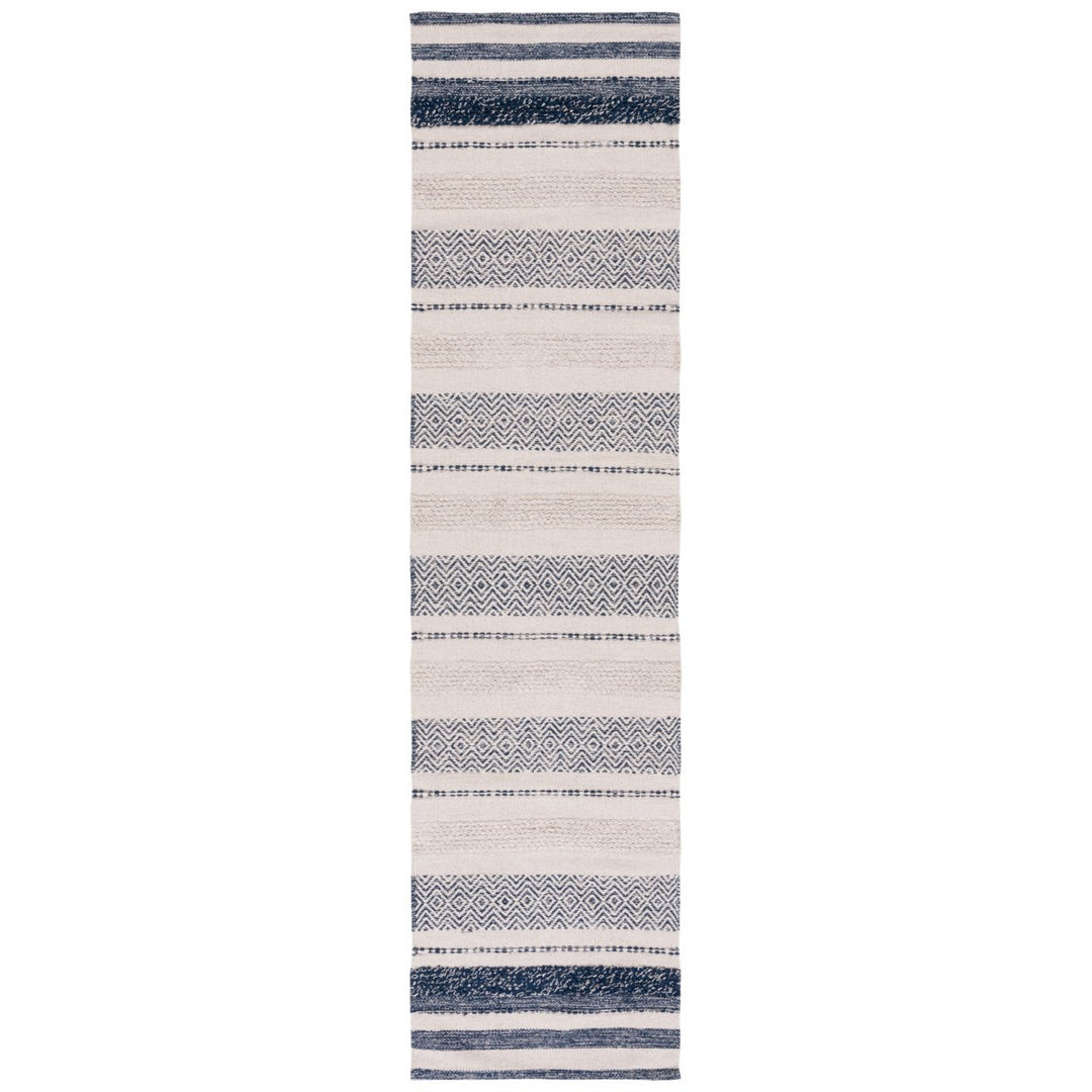 SAFAVIEH Striped Kilim STK502A Handwoven Ivory /Navy Rug Image 1