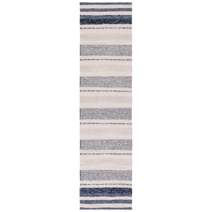 SAFAVIEH Striped Kilim STK502A Handwoven Ivory /Navy Rug Image 1