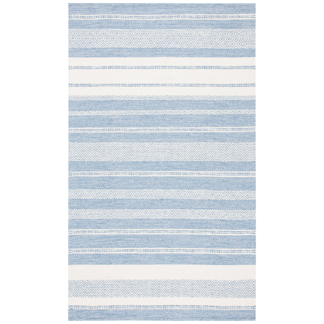 SAFAVIEH Striped Kilim STK503A Handwoven Ivory /Blue Rug Image 1