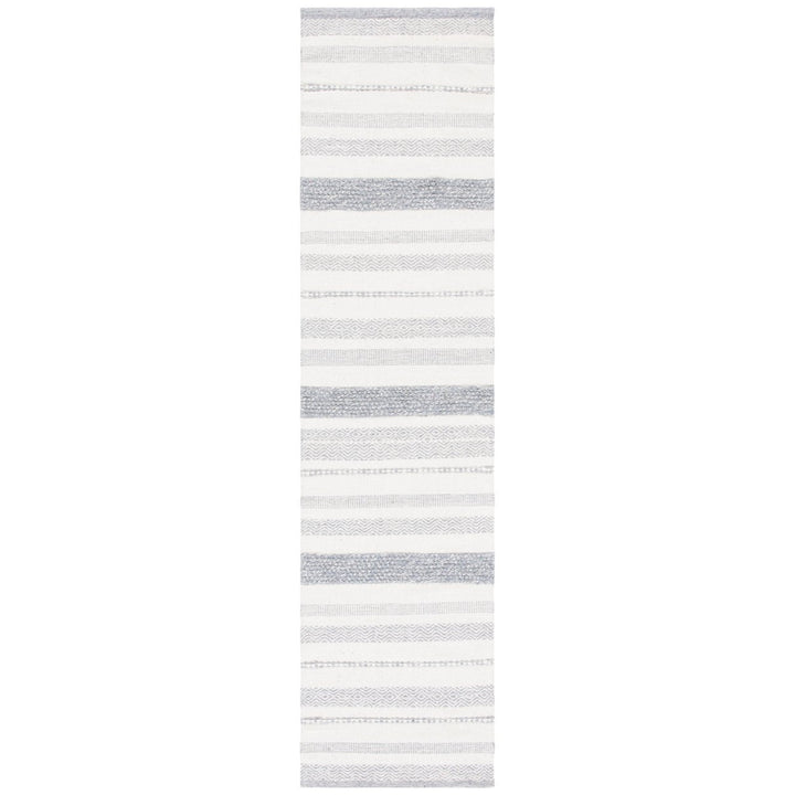 SAFAVIEH Striped Kilim STK501A Handwoven Ivory /Grey Rug Image 1