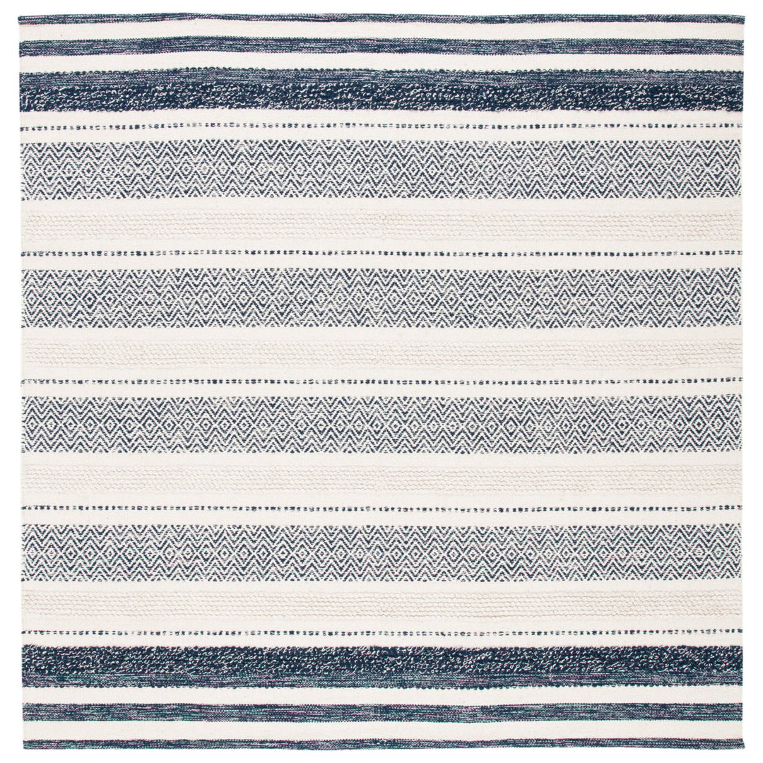 SAFAVIEH Striped Kilim STK502A Handwoven Ivory /Navy Rug Image 1