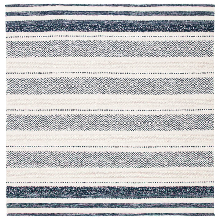 SAFAVIEH Striped Kilim STK502A Handwoven Ivory /Navy Rug Image 1