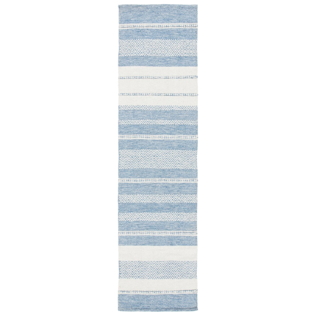 SAFAVIEH Striped Kilim STK503A Handwoven Ivory /Blue Rug Image 3