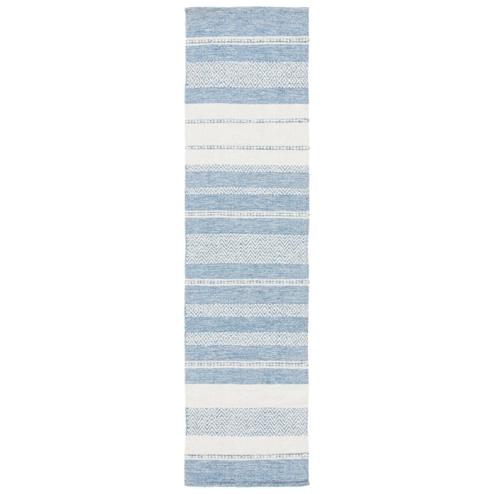 SAFAVIEH Striped Kilim STK503A Handwoven Ivory /Blue Rug Image 3