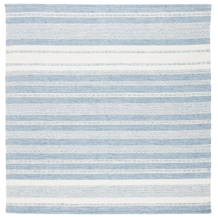 SAFAVIEH Striped Kilim STK503A Handwoven Ivory /Blue Rug Image 1