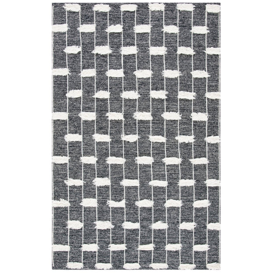 SAFAVIEH Striped Kilim STK508Z Black / Ivory Rug Image 1