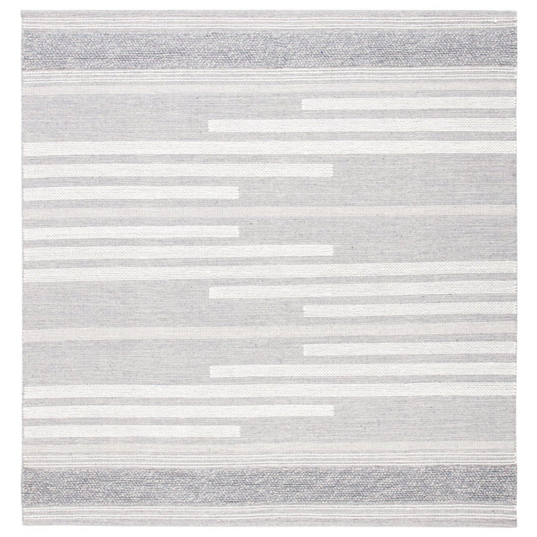 SAFAVIEH Striped Kilim STK505G Silver / Grey Rug Image 7