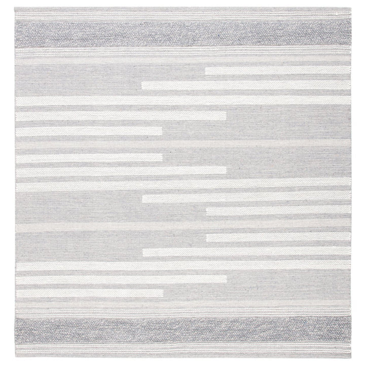 SAFAVIEH Striped Kilim STK505G Silver / Grey Rug Image 7