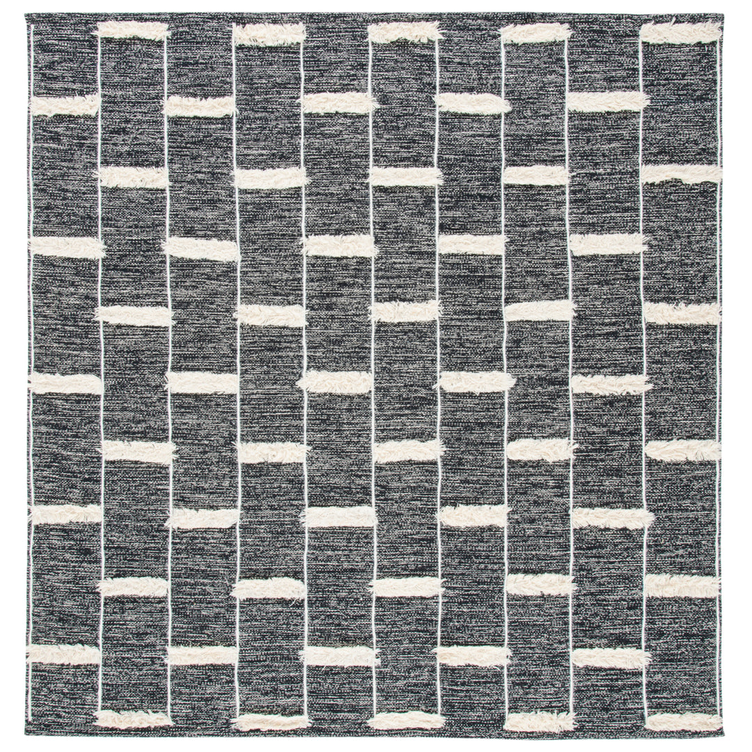 SAFAVIEH Striped Kilim STK508Z Black / Ivory Rug Image 4