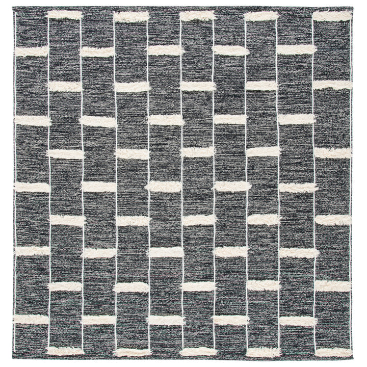 SAFAVIEH Striped Kilim STK508Z Black / Ivory Rug Image 4