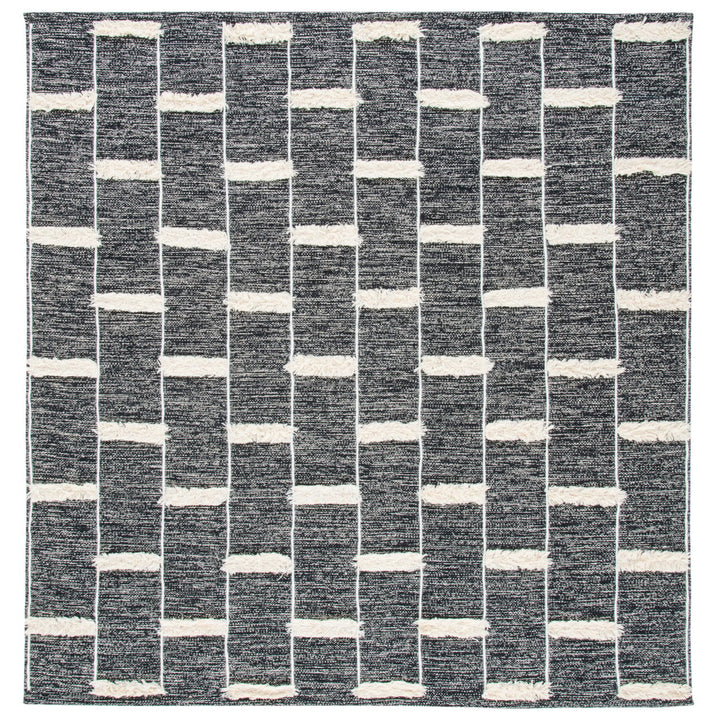 SAFAVIEH Striped Kilim STK508Z Black / Ivory Rug Image 1