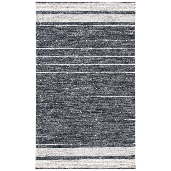 SAFAVIEH Striped Kilim STK509Z Black / Ivory Rug Image 1