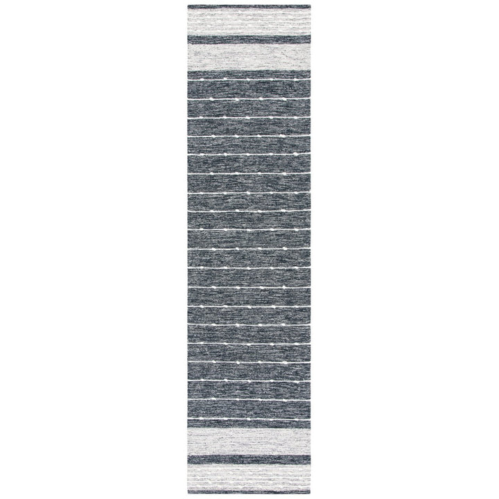 SAFAVIEH Striped Kilim STK509Z Black / Ivory Rug Image 3